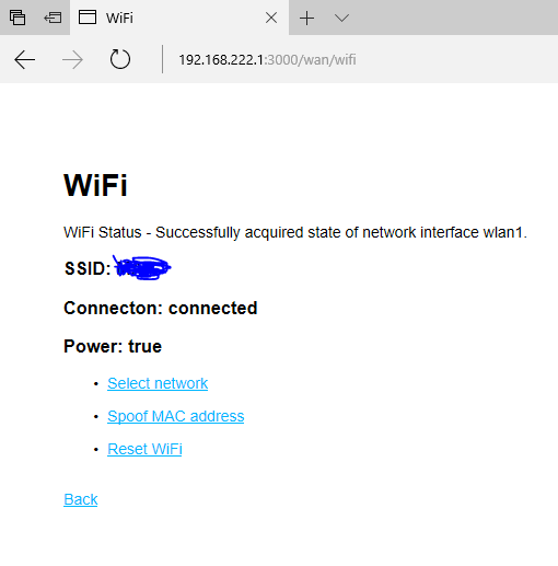 Wireless settings